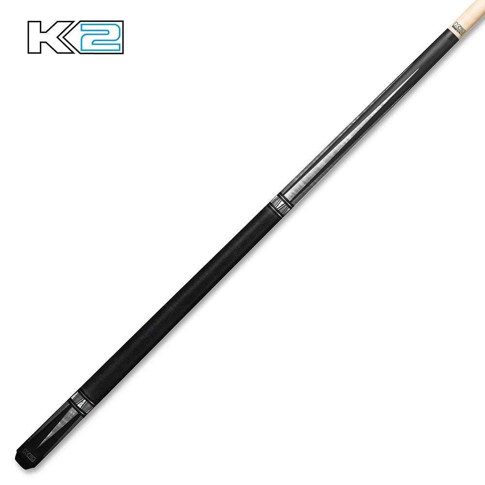 K2 Cue Matte Curly Point Design W/Black Irish Linen Wrap