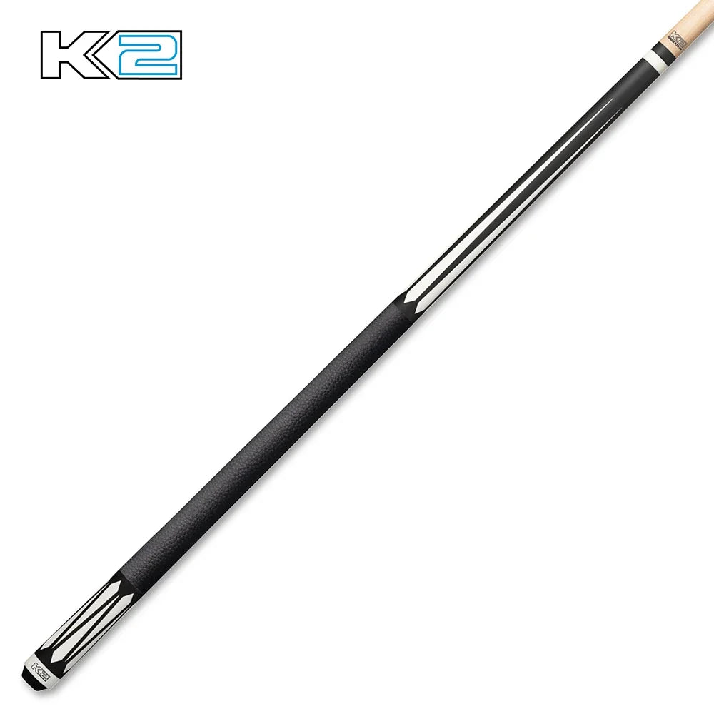 K2 Cue Matte Black and White Floating Design, Leather Lore Wrap