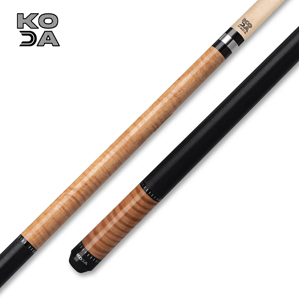 KODA Curly Maple Cue Stick with Irish Linen Wrap and Maple Shaft