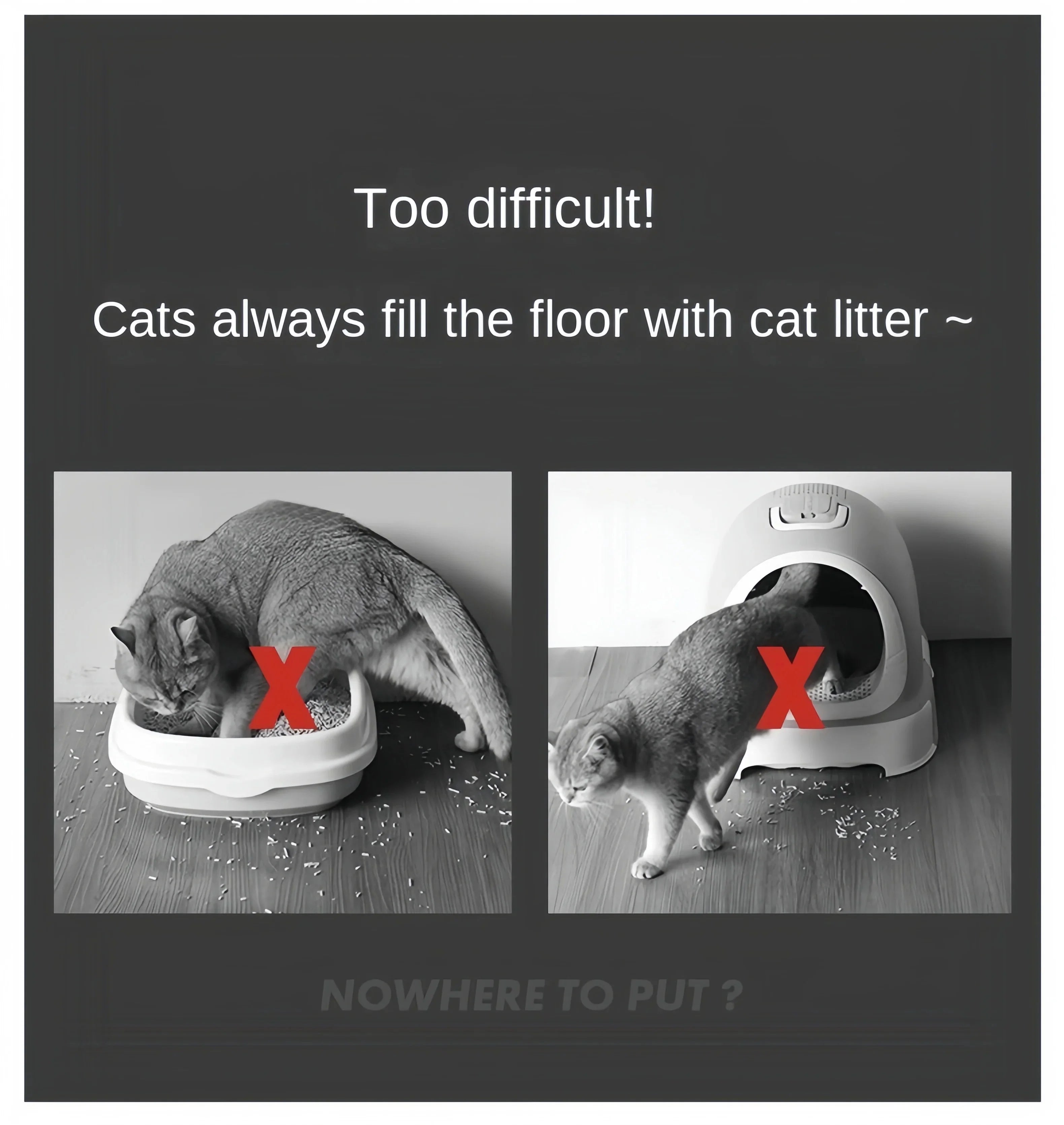 Large Cat Litter Mat | Double Layer Waterproof Honeycomb Design with EVA Foam