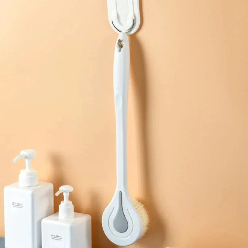 Long Handle Bath Brush | Soft Bristle Back Scrubber and Shower Exfoliator
