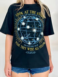 Look At The Stars Unisex Oversize T-Shirt