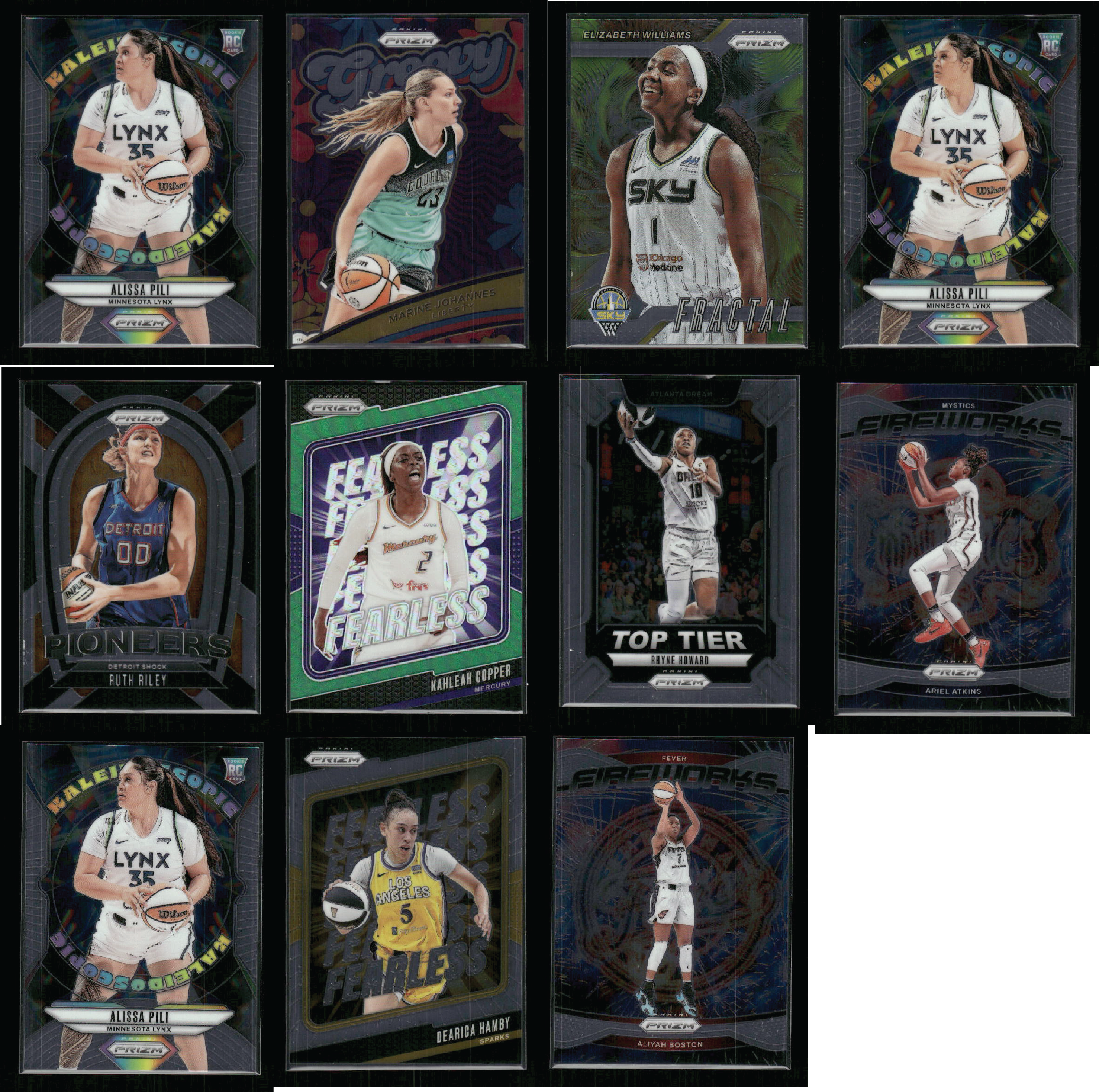 2024 Panini Prizm WNBA Insert Lot - Rookies & Vets - 11 Cards