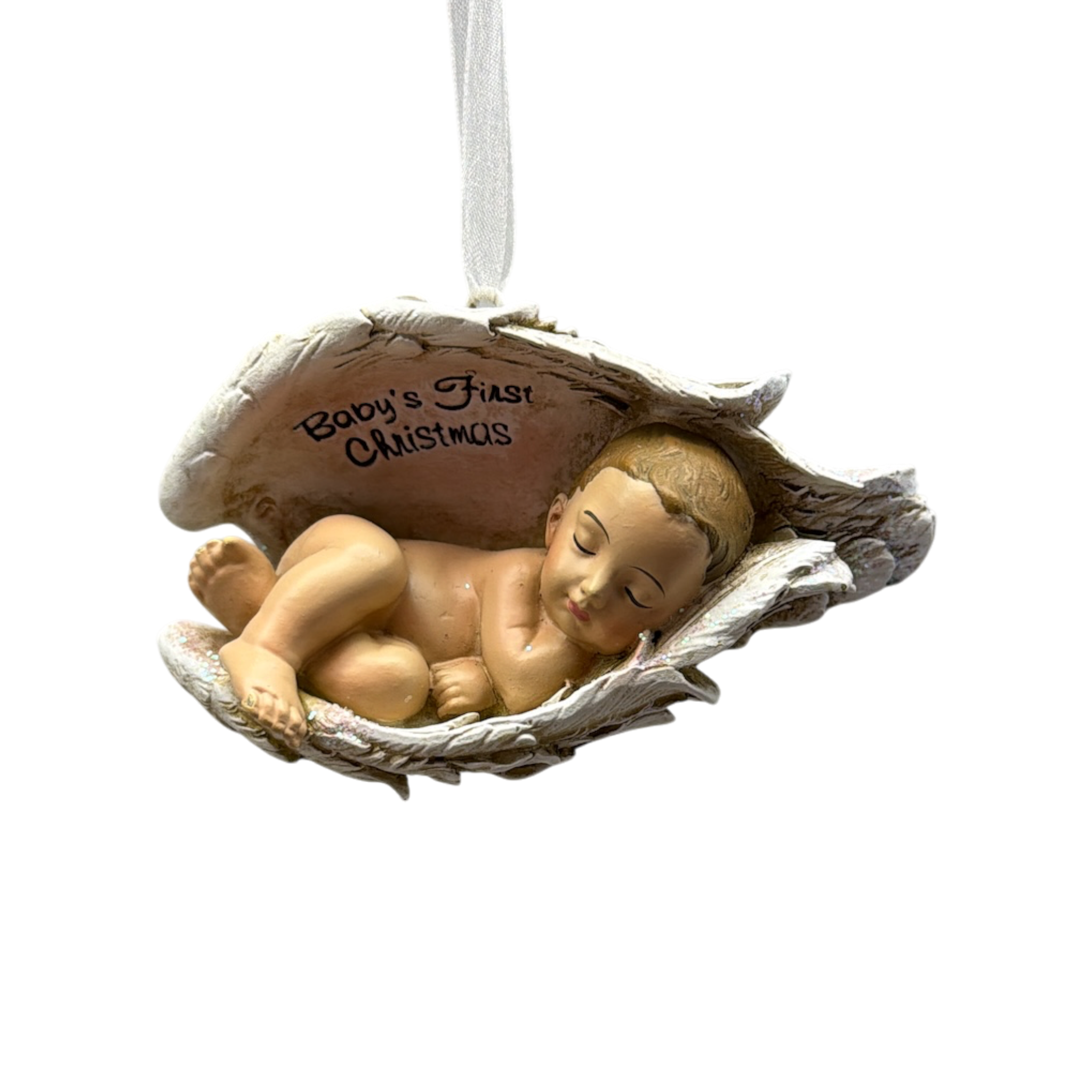 Babys First Christmas Wings Ornament