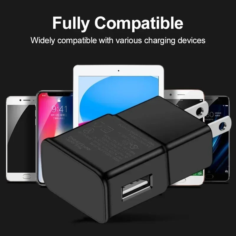5V 2A Fast Charging USB Wall Charger | Travel Power Adapter for Samsung Devices