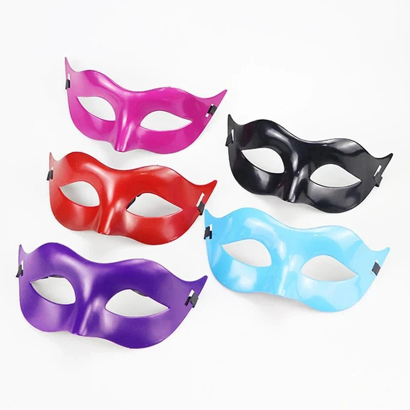 Masquerade Half Face Mask | Elegant Black & White Retro Design