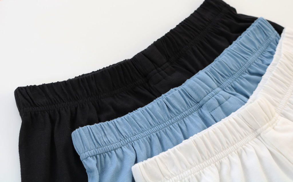 Men's Bamboo Boxer Shorts – 3 Pack, Steel Blue/Cream/Black