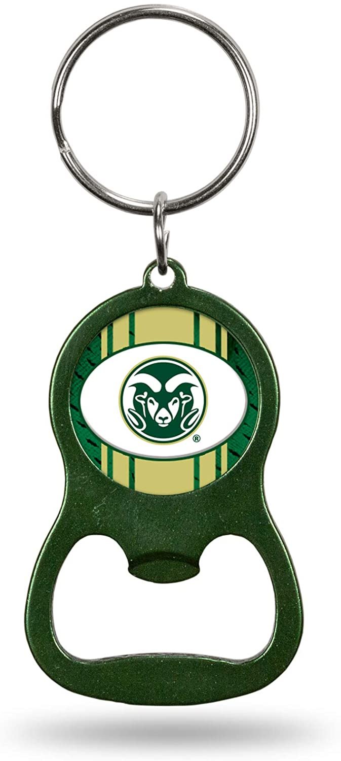Colorado State University Rams Metal Bottle Opener Keychain, Team Color