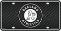 Oakland Athletics A's Metal Tag License Plate, Carbon Fiber Design, 6x12 Inch