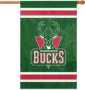 Milwaukee Bucks Double Sided Embroidered Banner Flag 28x44 Inch