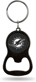 Miami Dolphins Keychain Bottle Opener Carbon Fiber Design Metal Football