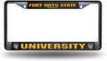 Fort Hays State University Tigers Black Metal License Plate Frame Chrome Tag Cover 6x12 Inch