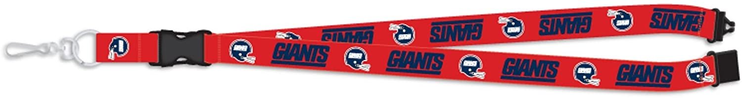 New York Giants Throwback Retro Logo Lanyard Keychain Double Sided Breakaway Safety Design Adult 18 Inch
