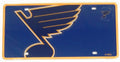 St Louis Blues Premium Laser Cut Tag License Plate, Mirrored Acrylic, Inlaid, Mega Logo, 12x6 Inch