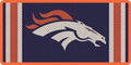 Denver Broncos Premium Laser Cut Tag License Plate, Jersey Design, Mirrored Acrylic Inlaid, 6x12 Inch