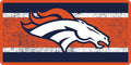 Denver Broncos Premium Laser Cut Tag Acrylic Inlaid License Plate, Vintage Design, 6x12 Inch