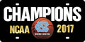 University of North Carolina Tar Heels 2017 Champions Laser Tag License Plate, Mirrored Acrylic, 6x12 Inch