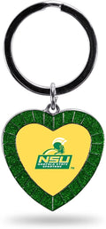 Norfolk State Keychain Rhinestone Heart Decal Emblem Team Color University of