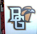 Bowling Green University Falcons 8 Inch Preforated Window Film Decal Sticker, One-Way Vision, Adhesive Backing