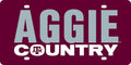 Texas A&M University Aggies Premium Laser Cut Tag License Plate, Country Design, Acrylic, 12x6 Inch