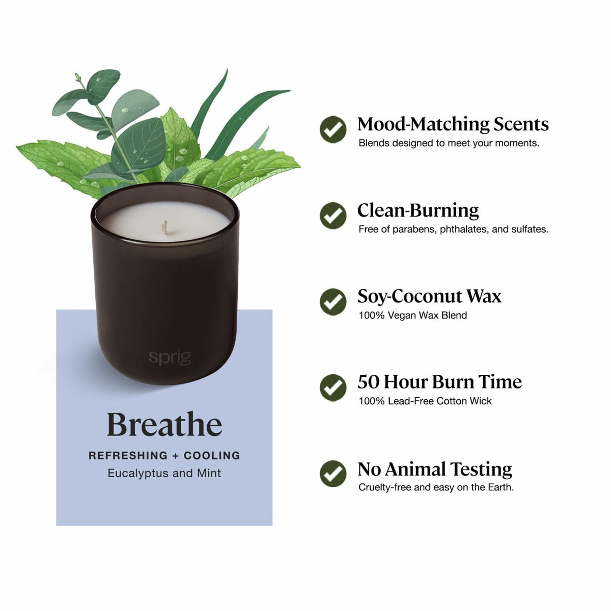 Sprig by Kohler Aromatherapy Candle - 4 Pack (Shield, Breathe, Recharge, Sleep)