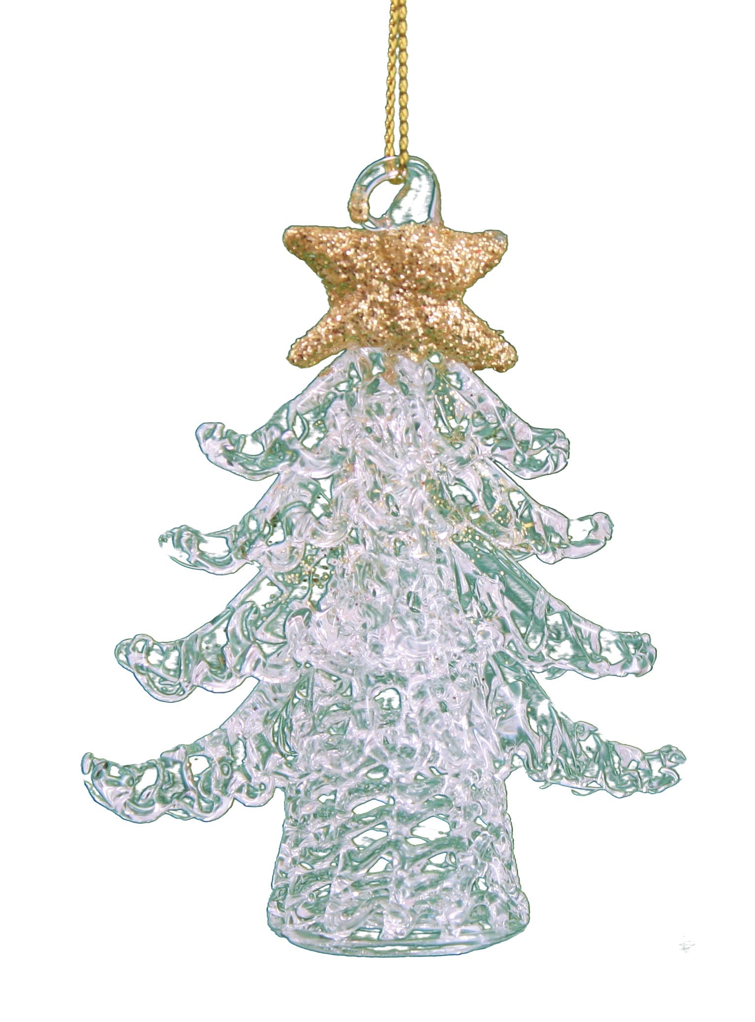 Spunglass Ornament - Gold Reindeer