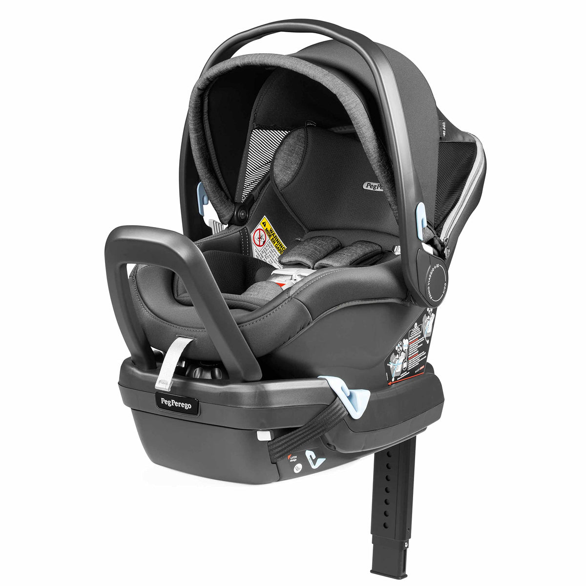 Peg Perego Primo Viaggio 4-35 Nido | Rear Facing Infant Car Seat | Includes Base with Load Leg & Anti-Rebound Bar | For Babies 4 to 35 lbs | Made in Italy | Atmosphere | Grey - # BAGEG1210006