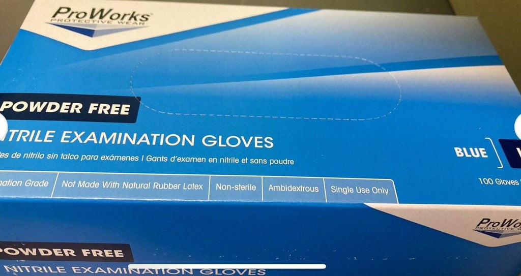 ProWorks Industrial Grade Nitrile Exam Gloves 4 mil
