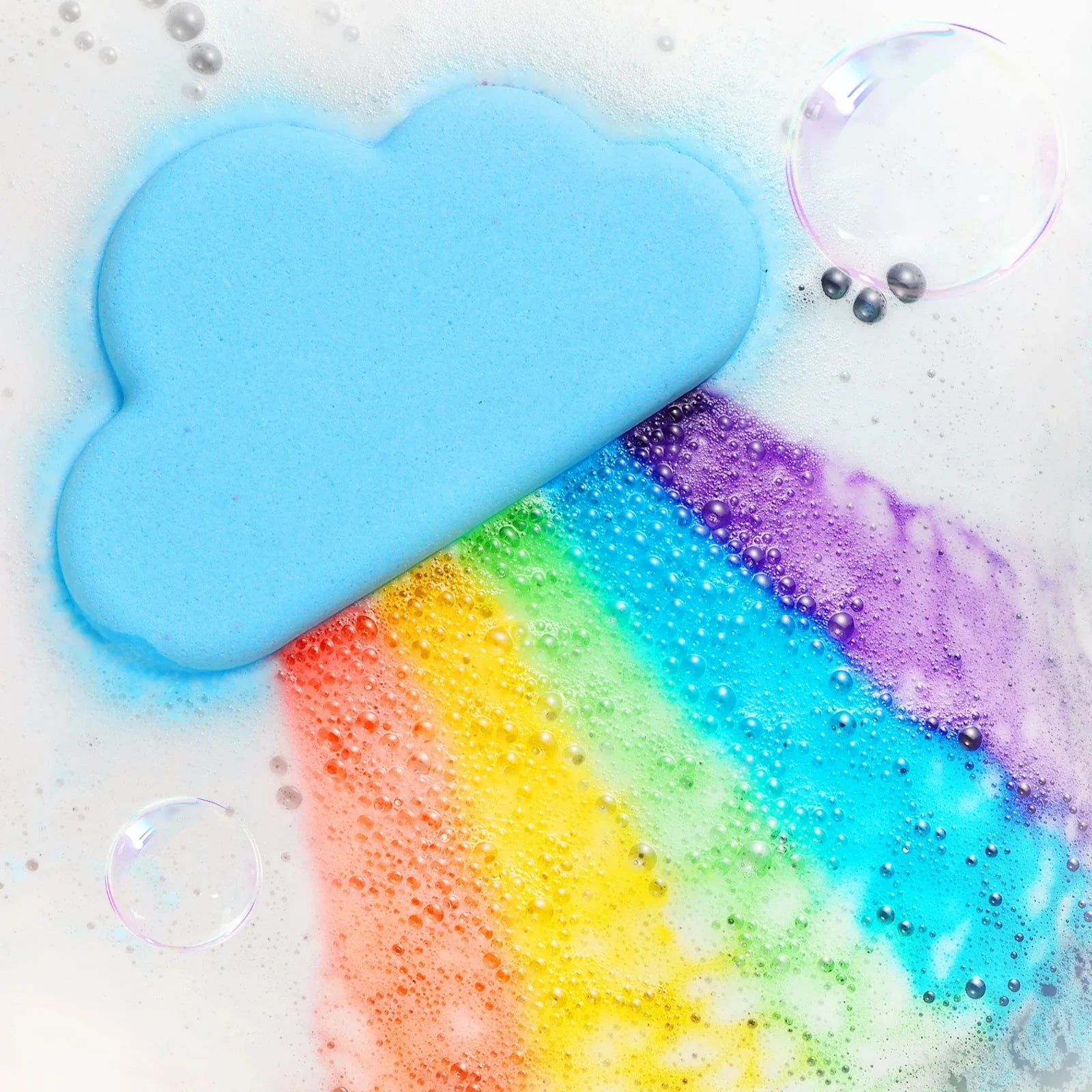 Rainbow Bath Bombs | Handmade Organic Fizzy Bubble Bath for Kids