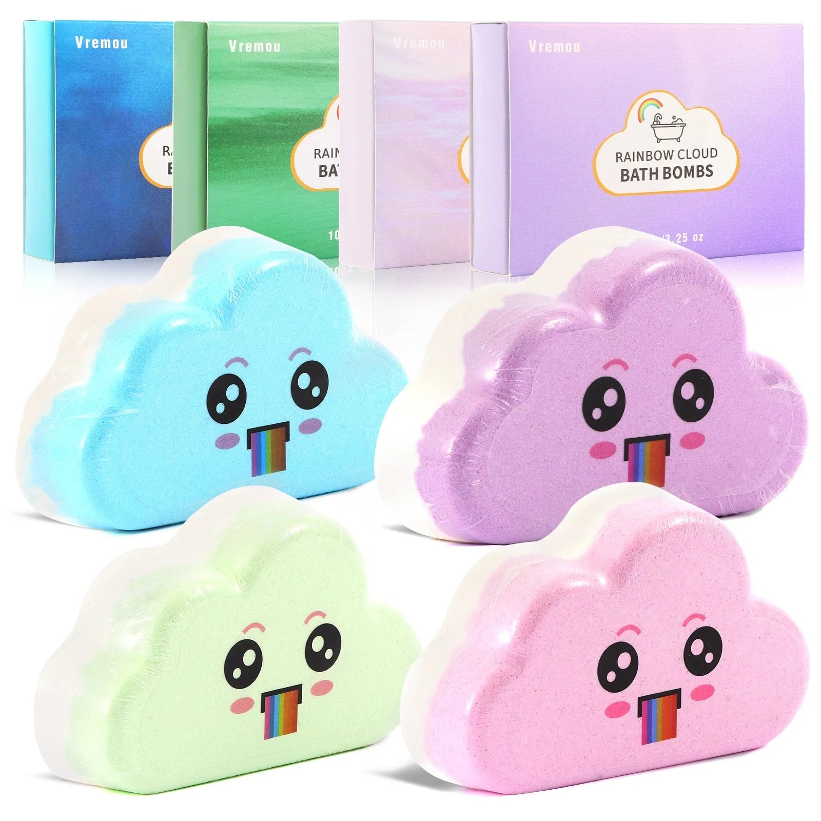 Rainbow Bath Bombs | Handmade Organic Fizzy Bubble Bath for Kids