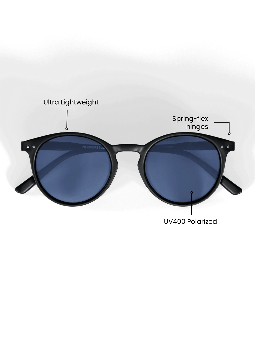 Black Round Polarized Sunglasses - UV400 for Men & Women