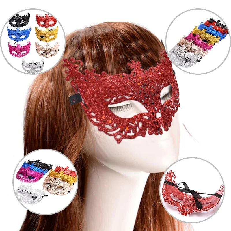 Silver and Black Venetian Masquerade Eye Mask | Elegant Party Accessory