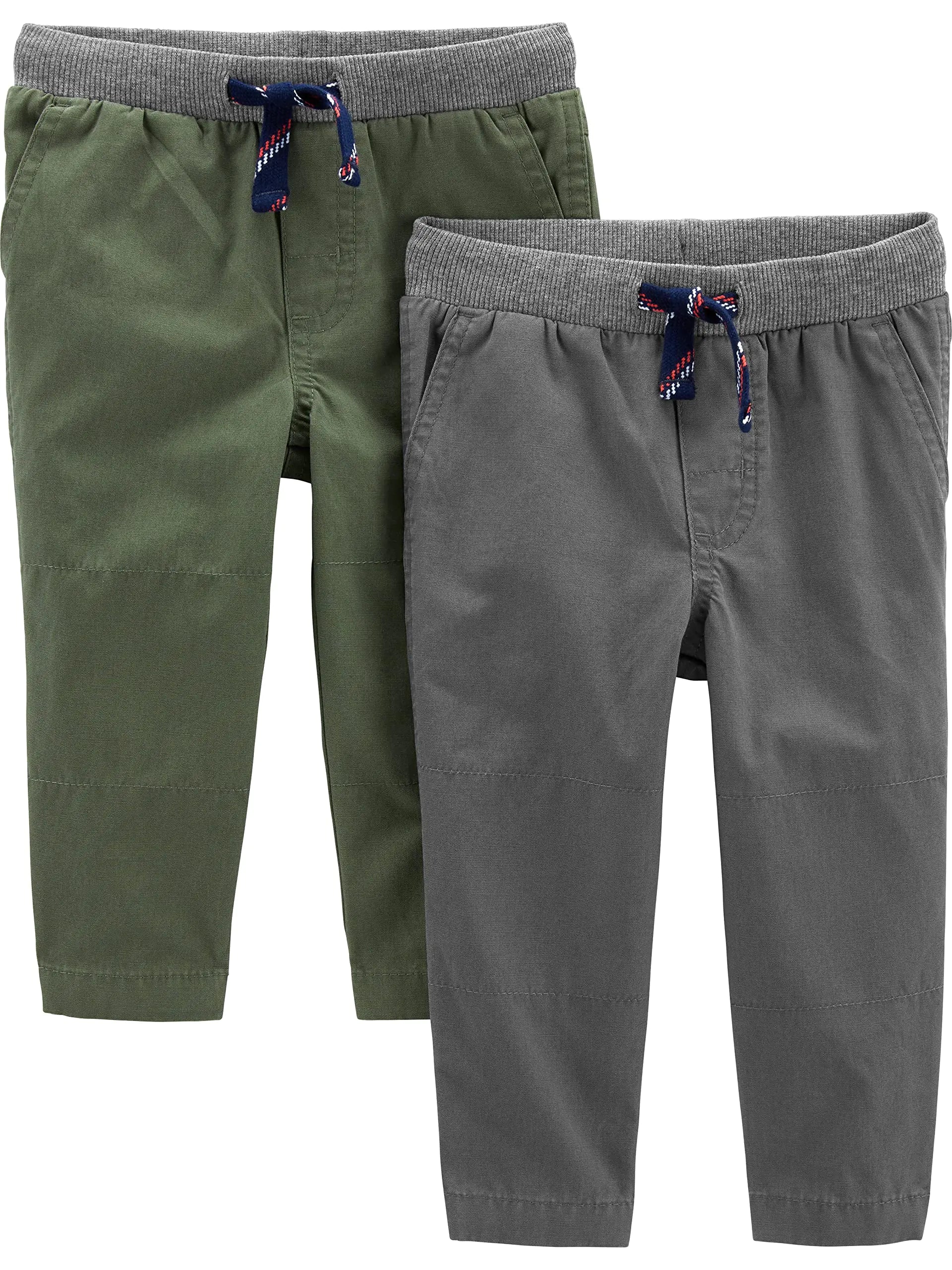 Simple Joys by Carter's | Baby Boys' 2-Pack Pull on Pant | 12 Months | Green/Grey -