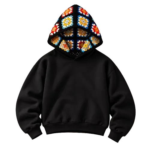 SITRA women’s Granny Square Crochet Hoodie