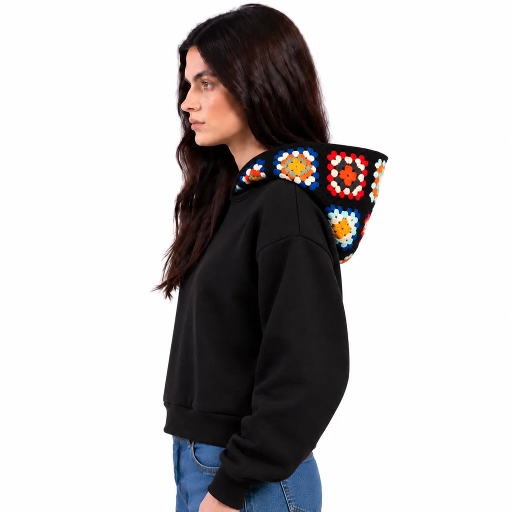 SITRA women’s Granny Square Crochet Hoodie