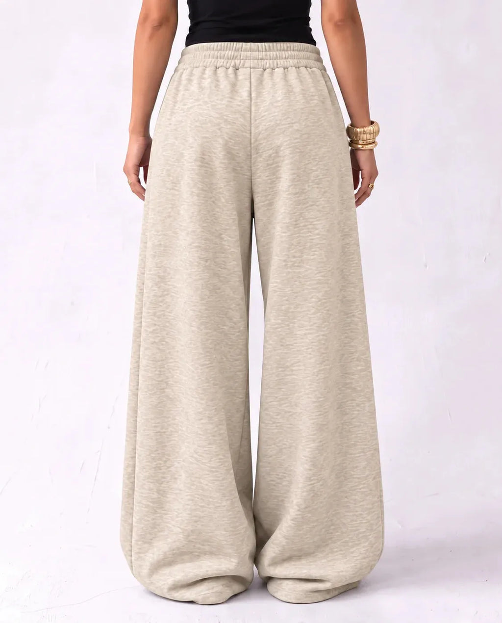 SITRA Women's Casual Retro Oversize Pants – Gray / Burgundy / Brown