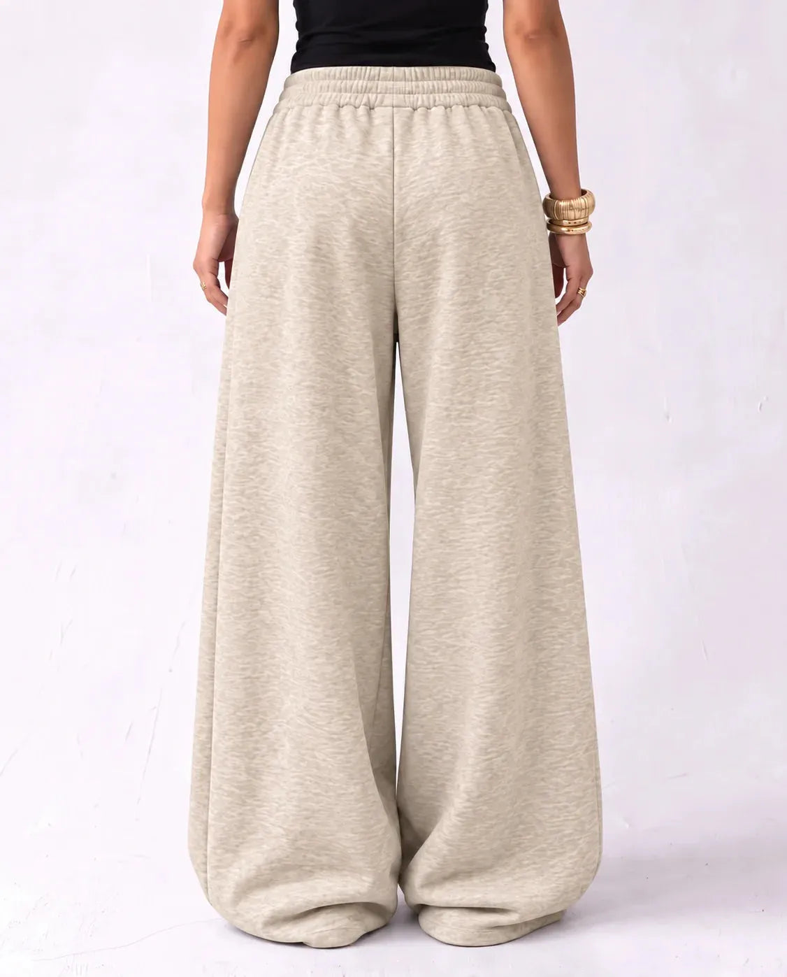 SITRA Women's Casual Retro Oversize Pants – Gray / Burgundy / Brown