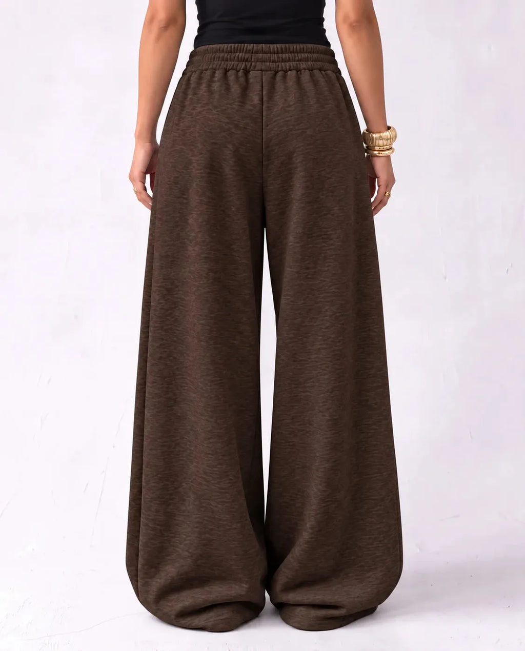 SITRA Women's Casual Retro Oversize Pants – Gray / Burgundy / Brown