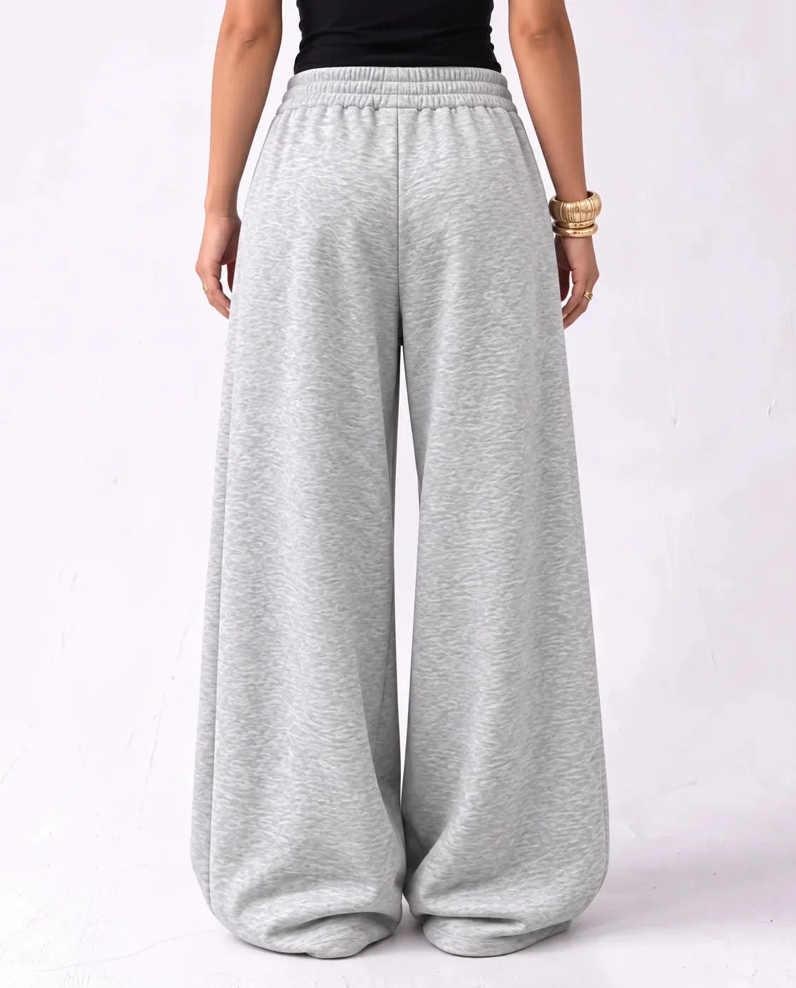 SITRA Women's Casual Retro Oversize Pants – Gray / Burgundy / Brown