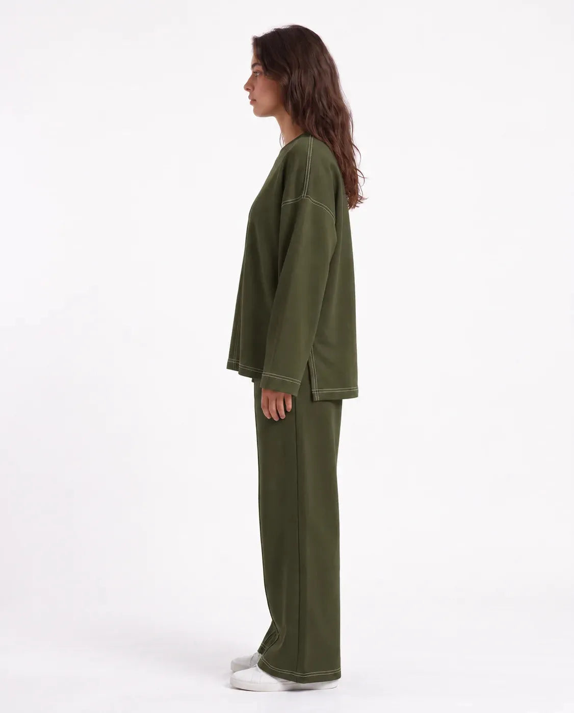 SITRA Women's Casual Retro Relaxed Stitch Set