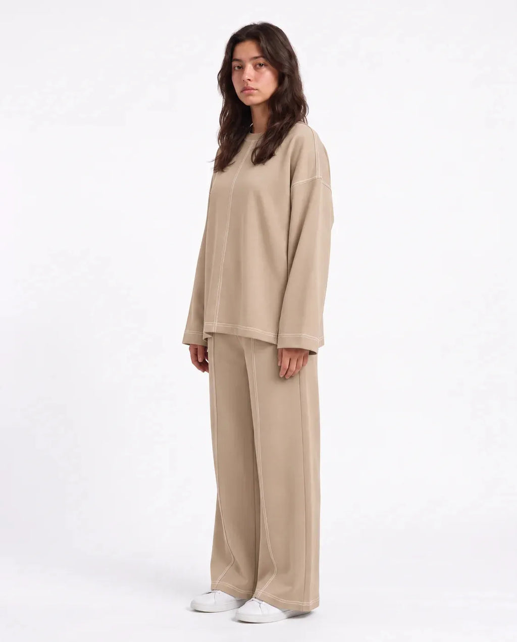 SITRA Women's Casual Retro Relaxed Stitch Set