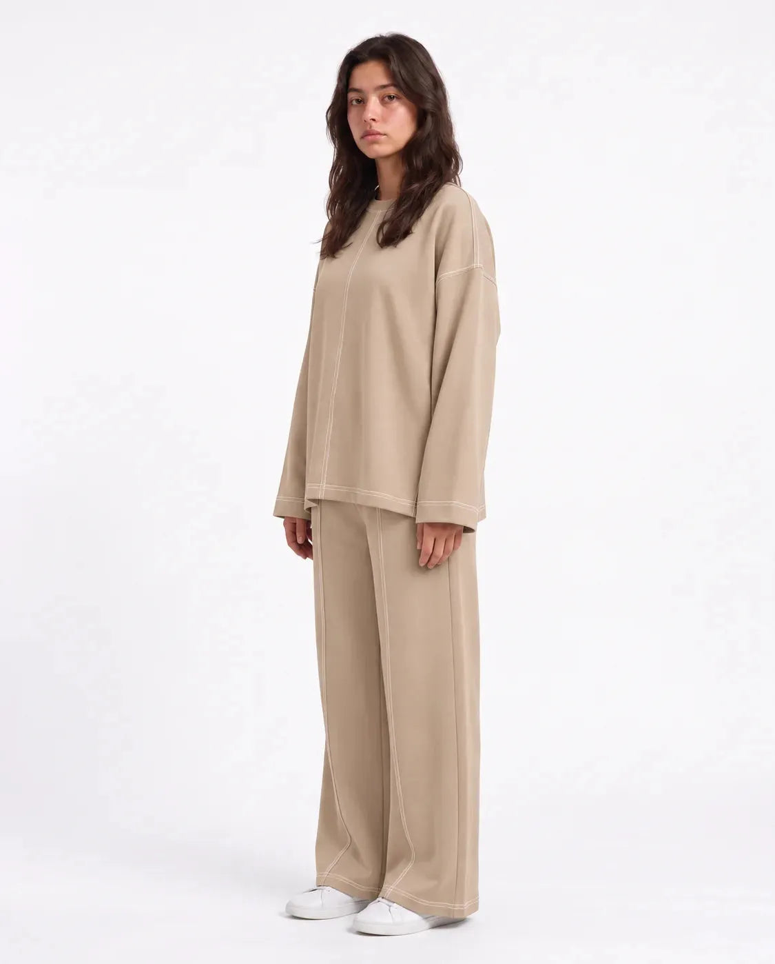 SITRA Women's Casual Retro Relaxed Stitch Set