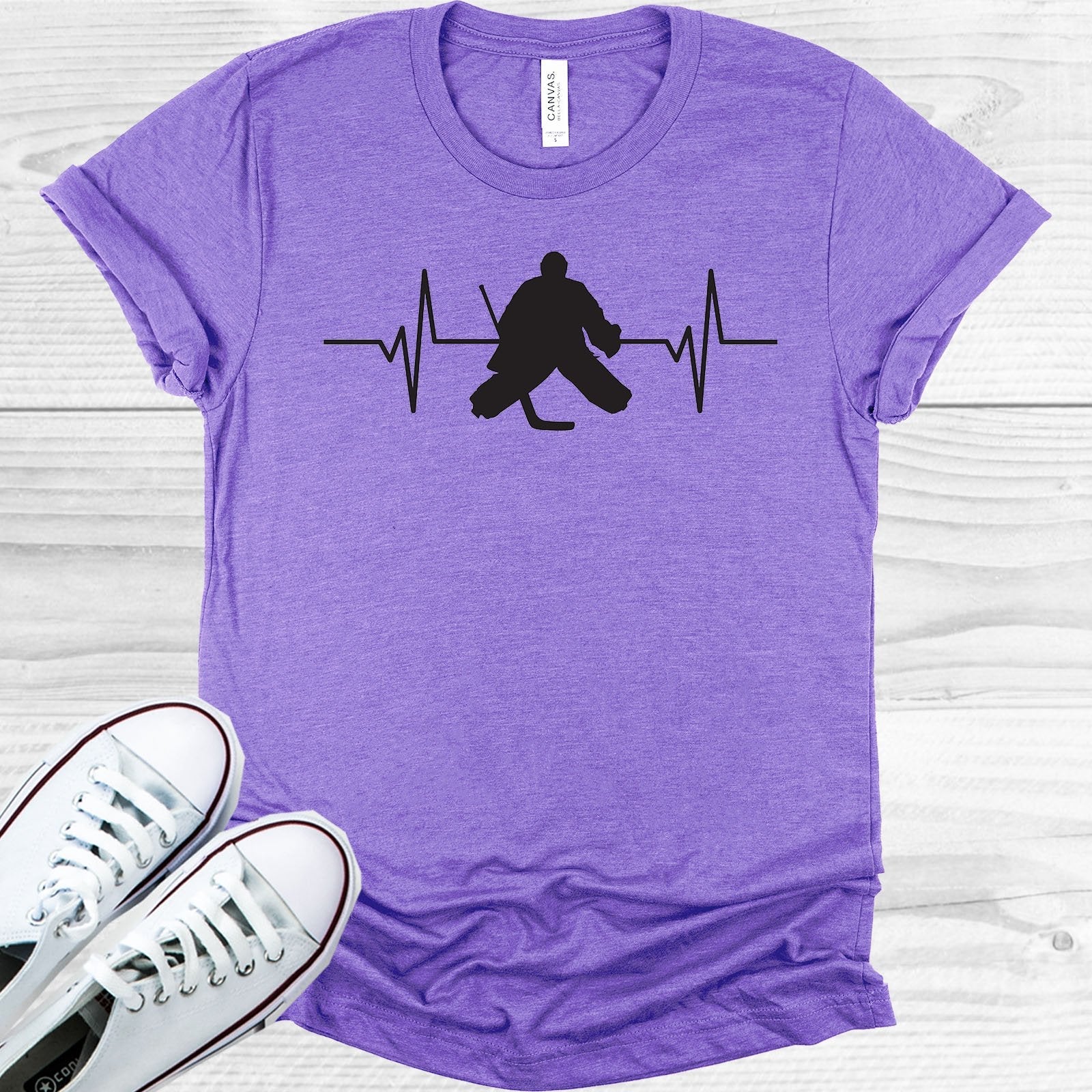 Hockey Goalie Heartbeat Graphic Tee