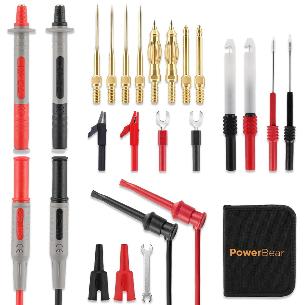 PowerBear Multimeter Test Leads Kit with Storage Bag