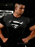 Superman Print Fitness T-Shirt – Slim Fit Gym Tee for Men