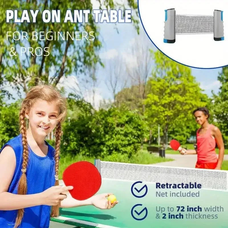 Retractable Ping Pong Net - Universal Clamp Rack