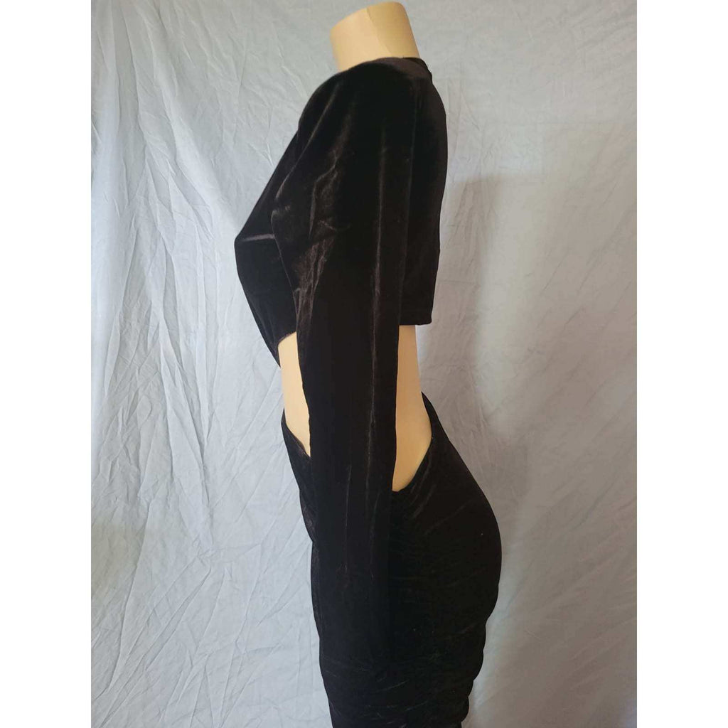 Symphony Black Velvet Dress