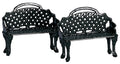 Patio Bench for Miniature Village (Set of 2)