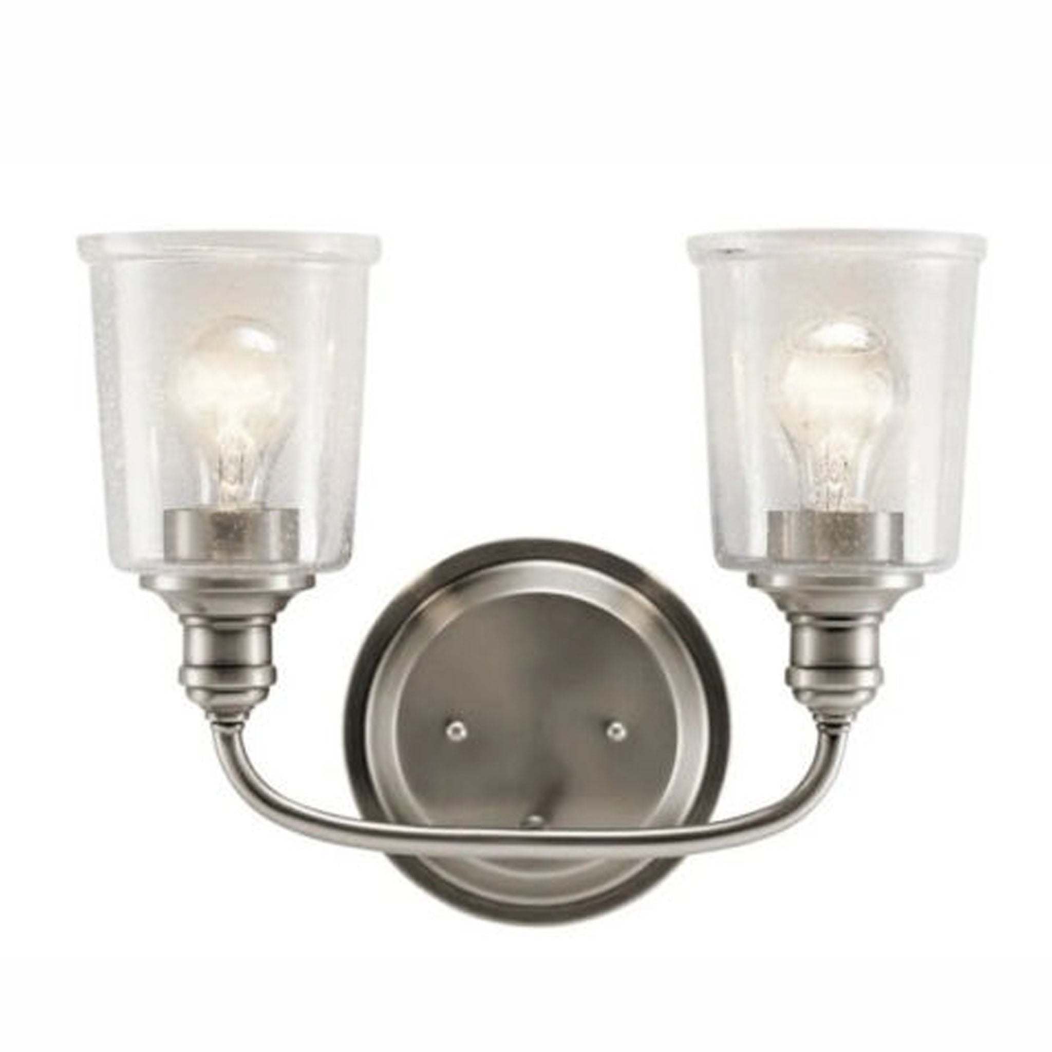 Kichler Waverly 2-Light Pewter Transitional Vanity Light Bar