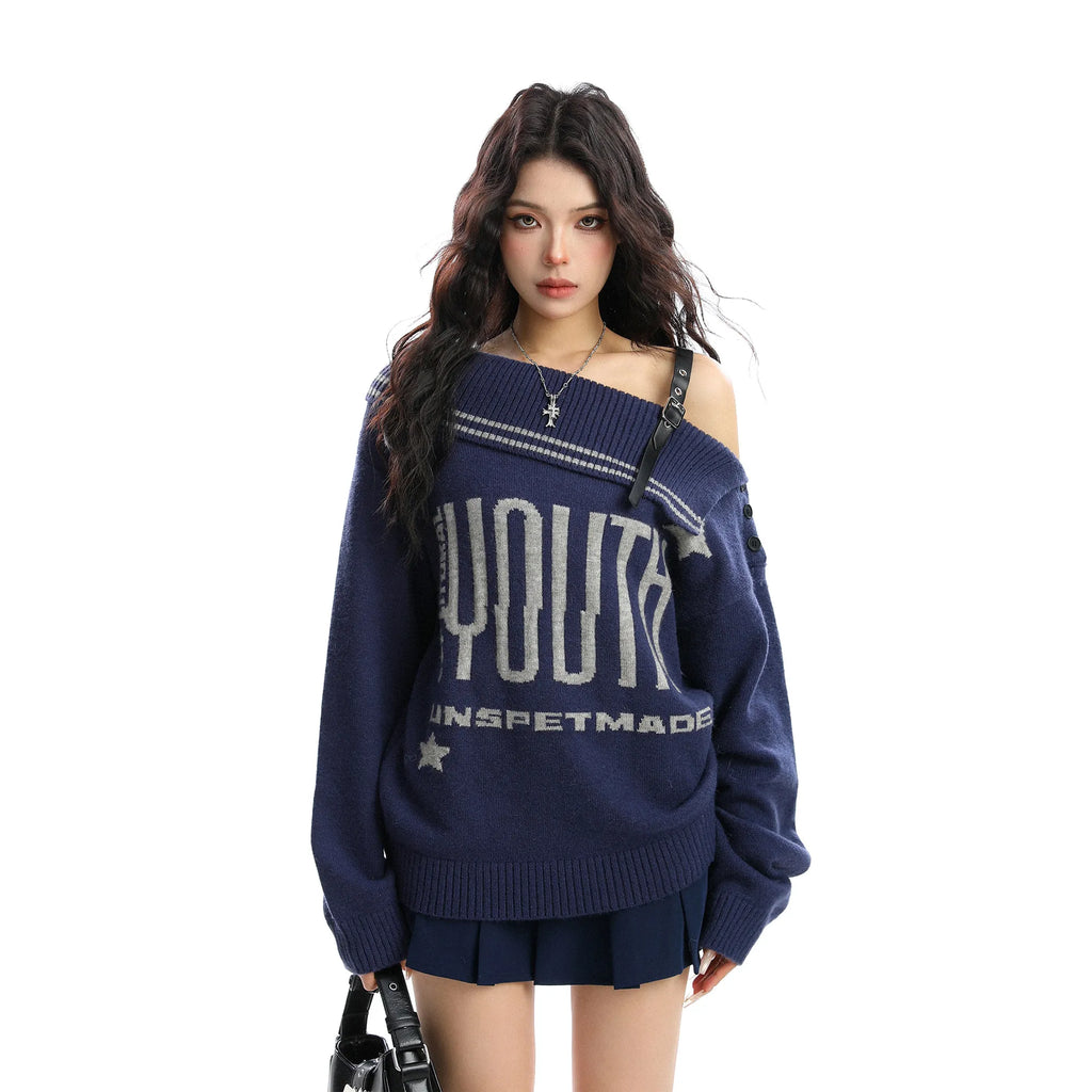 Women's Casual Retro Knitted Pullover Sweater